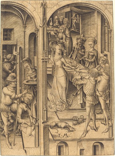 Die Enthauptung des heiligen Johannes des Täufers von Israhel van Meckenem