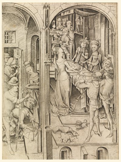 Die Enthauptung Johannes des Täufers von Israhel van Meckenem