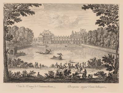Ansicht des Teiches von Fontainebleau von Israël Silvestre