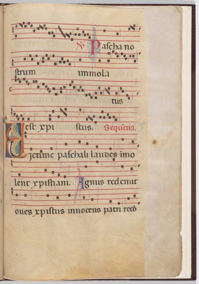 Blatt 6 aus einem Antiphonar-Fragment von Italian 13th Century