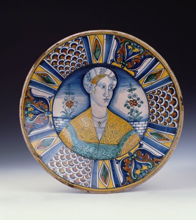 Große Porträtschale aus Deruta, ca. 1530 von Italian School