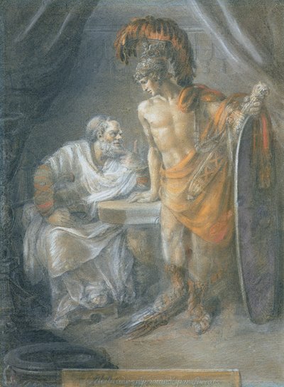 Alkibiades wird von Sokrates gerügt, ca. 1780 von Italian School