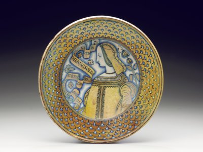 Deruta Majolika Bella Donna Teller, 1520-30 von Italian School