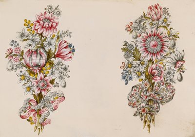 Entwurf für Blumensträuße von Italian School