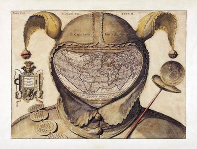 Narrenmützen-Weltkarte, ca. 1590 von Italian School