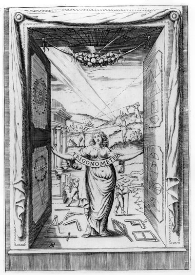 Frontispiz zu Trigonometria von Bonaventura Cavalieri, 1643 von Italian School