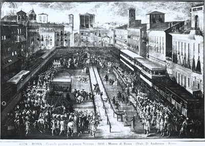 Großes Turnier auf der Piazza Navona, ca. 1610 von Italian School