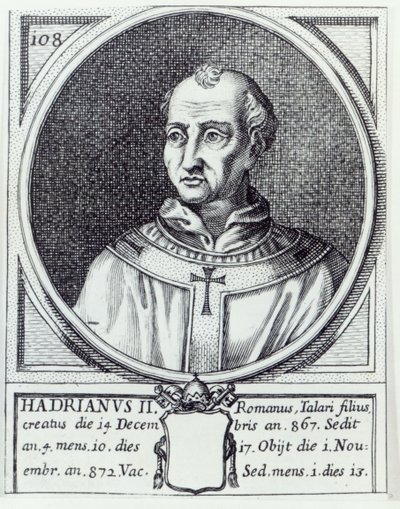 Papst Hadrian II von Italian School