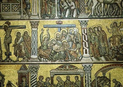 Die Beweinung (Detail), spätes 13. Jahrhundert (Mosaik) von Italian School