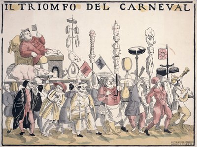 Der Triumph des Karnevals (Farbstich) von Italian School