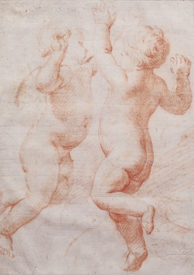 Zwei tanzende Putti, ca. 1700 von Italian School
