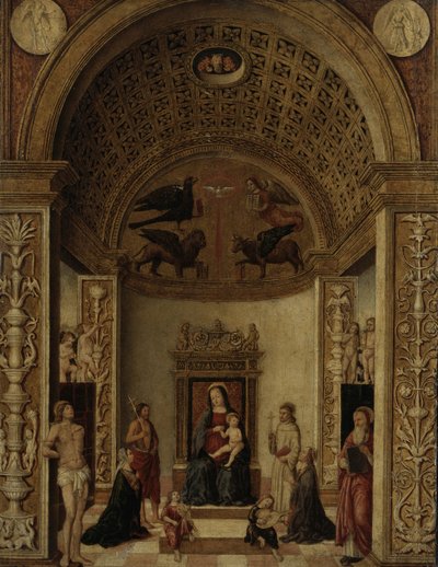 Jungfrau und Kind auf dem Thron, ca. 1500-20 von Italian School