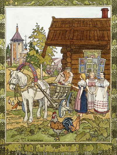 Vater geht zum Jahrmarkt von Ivan Bilibine