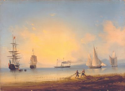 Russische und französische Fregatten von Ivan Konstantinovich Aivazovsky