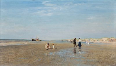 Am Strand; Sur la plage von Ivan Pavlovich Pokhitonov