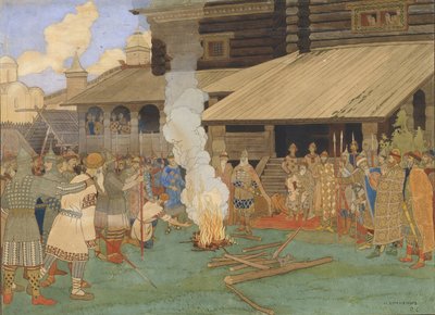 Feuertaufe von Ivan Yakovlevich Bilibin