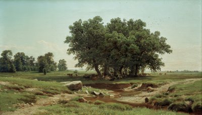 Junge Eichen von Ivan Ivanovich Shishkin