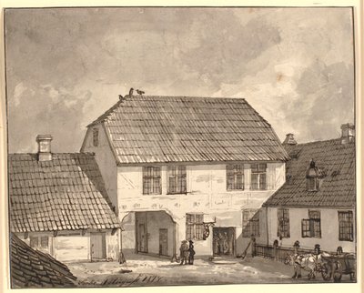 Hofinterieur aus Sorø von Johan Christian Dahl