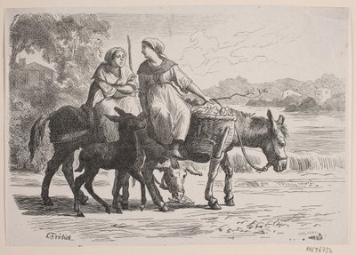 Bei Enghien. Bäuerinnen kehren aus Paris zurück von J.C. Nielsen