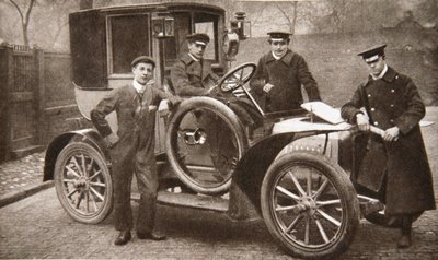 Erstes Taxi in Liverpool, Merseyside, 1906 von JP Wood