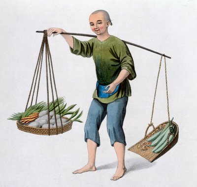 Ein Junge mit Gemüse, 1800 von J Dadley