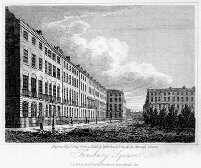 Finsbury Square, London, 1817 von J. Greig