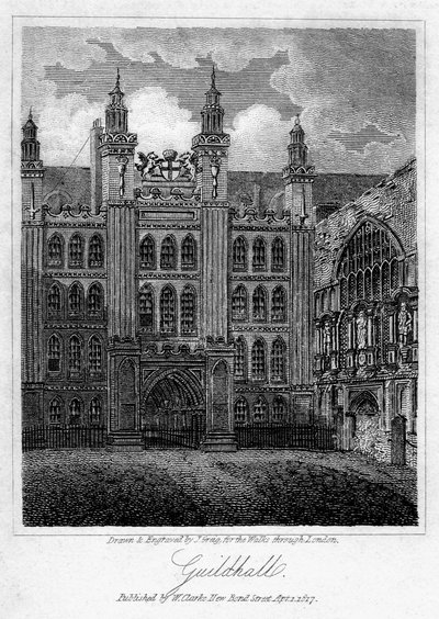 Guildhall, City of London, 1817 von J. Greig