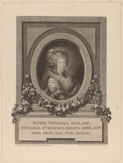 Maria Theresia, Heilige Römische Kaiserin von Jacob Adam after Josef Kreutzinger