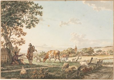 Pastorale Landschaft mit Dorf von Jacob Cats