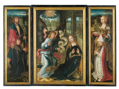 Triptychon: Die Verkündigung von Jacob Claesz. von Utrecht