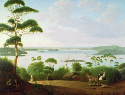 Sydney Harbour Blick auf Sydney, 1848 von Jacob Janssen