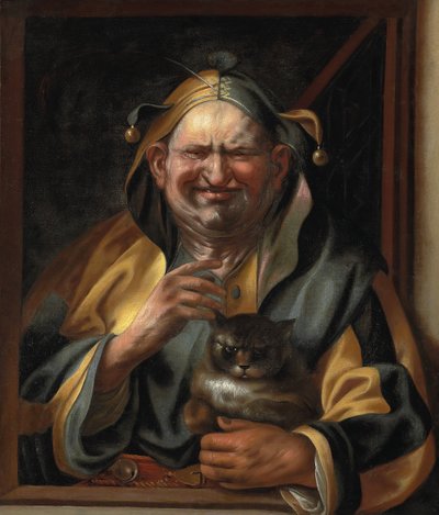 Ein Narr mit einer Katze von Jacob Jordaens
