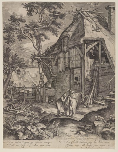 Abraham vertreibt Hagar von Jacob Matham