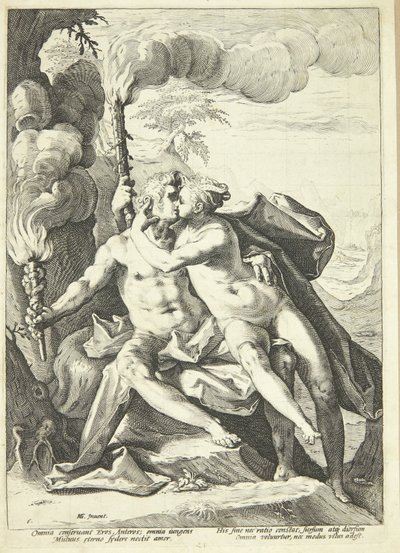 Eros und Anteros von Jacob Matham
