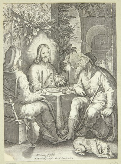 Jesus in Emmaus von Jacob Matham