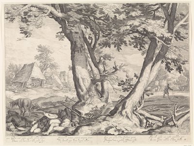 Landschaft mit dem Gleichnis vom Sämann von Jacob Matham