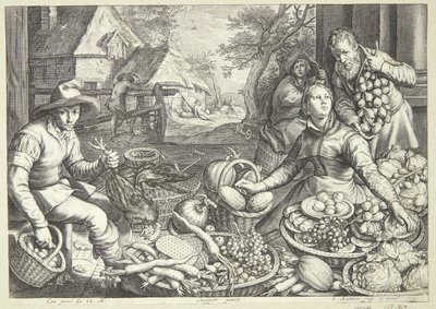 Marktszene von Jacob Matham