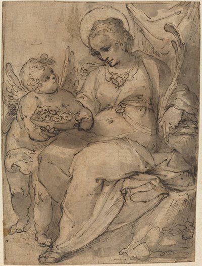 Märtyrer mit einem Engel von Jacob Matham