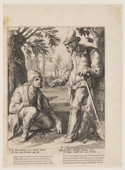 Zwei Bauern von Jacob Matham