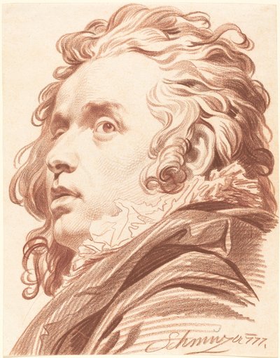Ein junger Mann mit wallendem Haar von Jacob Matthias Schmutzer
