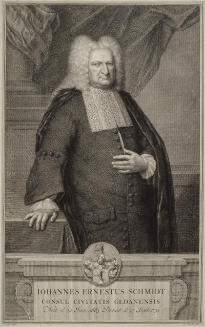 Johann Ernst Schmidt, ca. 1732 von Jacobus Houbracken