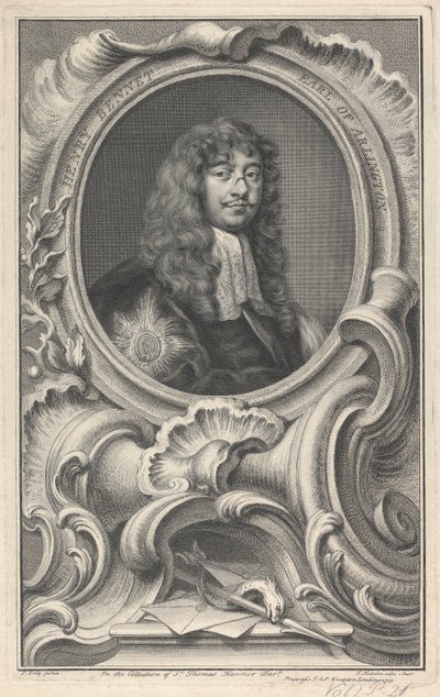 Henry Bennet, 1. Earl of Arlington von Jacobus Houbraken