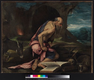 St. Hieronymus in der Wildnis, 1562 von Jacopo Bassano