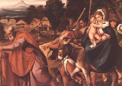 Die Flucht nach Ägypten von Jacopo Bassano