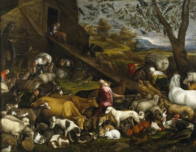 Die Tiere betreten die Arche Noahs von Jacopo Bassano il vecchio