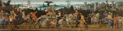 Tarquinius Priscus betritt Rom, um 1470 von Jacopo del Sellaio