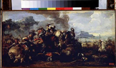 Kampf zwischen französischen und spanischen Kavallerien von Jacques Courtois