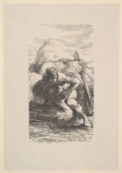 Der Garbenbinder, 1853 von Jacques Adrien Lavieille