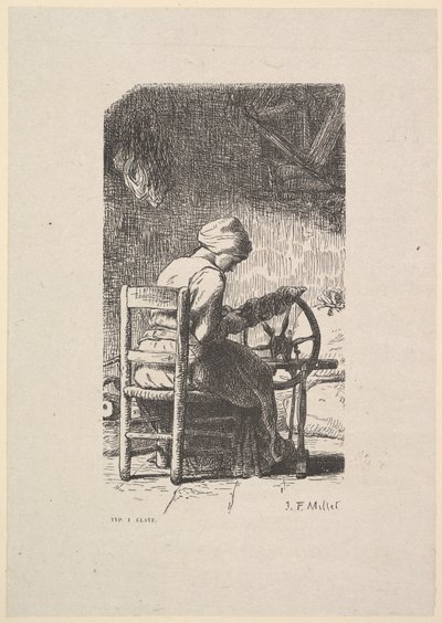 Die Spinnerin von Jacques Adrien Lavieille