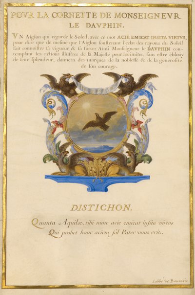 Wappen mit einem Adler von Jacques Bailly